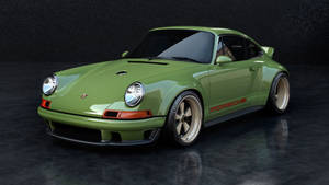 Absinthe Green Singer Porsche Wallpaper