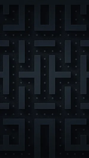 Abstract 3d Maze Minimalist Black Phone Wallpaper