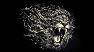 Abstract Art Of A Lion Wallpaper