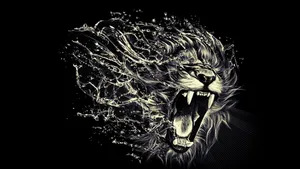 Abstract Art Of A Lion Wallpaper