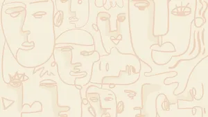 Abstract Beige Aesthetic Laptop Art Wallpaper