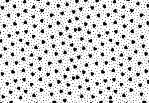 Abstract Black And White Dots Pattern Wallpaper