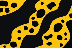 Abstract Black Leopard Print Wallpaper