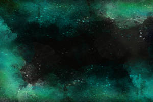 Abstract Dark Watercolor In Blue And Green Wallpaper
