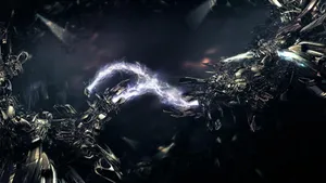 Abstract Digital Electricity Art Wallpaper