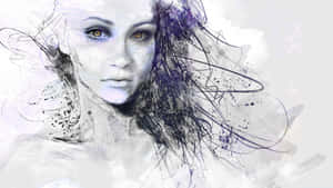 Abstract Female Portrait Artwork Wallpaper