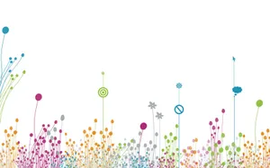 Abstract Floral Design Border Wallpaper