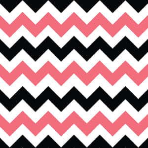 Abstract Geometric Pattern In Pink, Black And White. Wallpaper