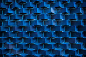 Abstract Gradient Blue Brick Wall Wallpaper