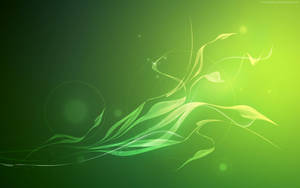 Abstract Green Sprouts Wallpaper