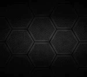 Abstract Hexagon Metallic Black Pattern Wallpaper