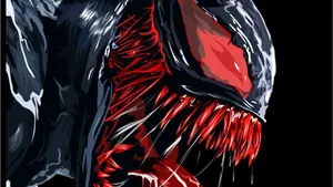 Abstract Illustration Of Anti-hero Venom From Marvel Universe Wallpaper