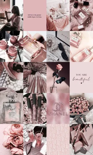 Abstract Pink And Black Lines Wallpaper