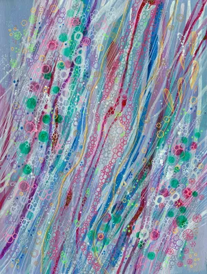 Abstract Shapes And Colors Intertwine In Stunning Watercolor Art Wallpaper