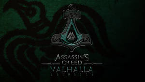 Ac Valhalla Stylised Viking Logo Wallpaper