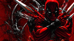 Action-packed Deadpool Marvel Portrait Wallpaper