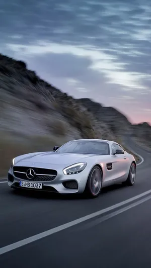 Action Shot Mercedes Classic Iphone Wallpaper