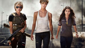 Action_ Trio_ Post Apocalyptic_ Background Wallpaper