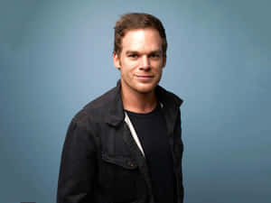 Actor Michael C. Hall In A Blue Suit Wallpaper