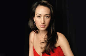 Actress Maggie Q Poses Elegantly Wallpaper