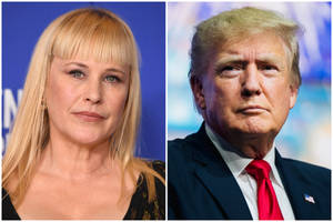 Actress Patricia Arquette And U.s. President Donald Trump Wallpaper