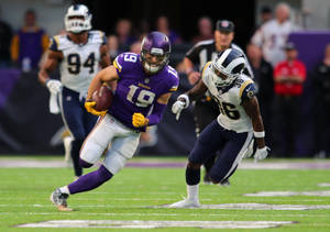 Adam Thielen Football Run Wallpaper