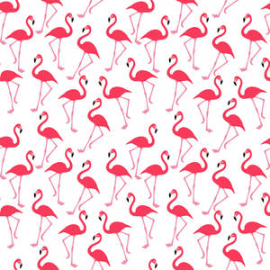 Add A Pop Of Color To Your Home Decor With This Charming Seamless Flamingo Pattern Wallpaper