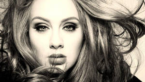 Adele Hair Blown Sepia Wallpaper