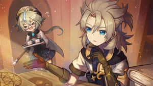 Adorable Albedo Genshin Impact Wallpaper