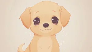 Adorable Anime Puppy Illustration.jpg Wallpaper