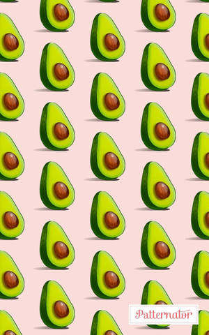 Adorable Avocado Fruit Patterns Graphic Art Wallpaper