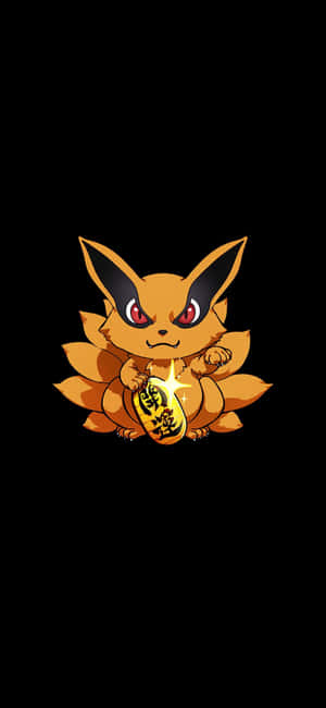 Adorable Baby Kurama Unleashing Its Power Wallpaper