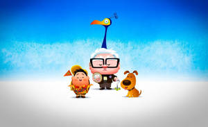 Adorable Chibi Characters From The Movie Up= Wallpaper