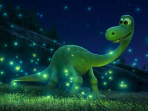 Adorable Dinosaur On Desktop Wallpaper