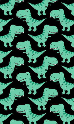 Adorable Dinosaur Pattern Wallpaper Wallpaper