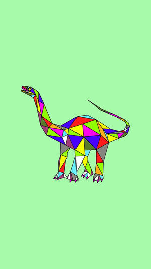 Adorable Dinosaur Themed Kawaii Iphone Wallpaper Wallpaper