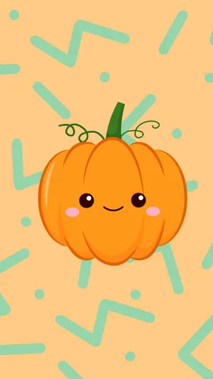 Adorable Little Pumpkin With A Big Smile Wallpaper
