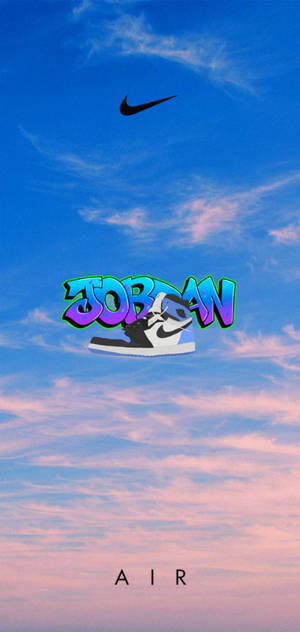 Adorable Poster Of Nike Jordan 1 Wallpaper