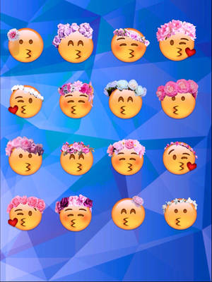 Adorable Pouty Lips Emoji Wallpaper