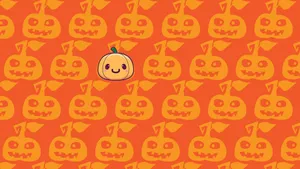 Adorable Pumpkin With A Charming Smile Wallpaper