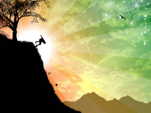 Adrenaline Rush Of Skateboarding Downhill Wallpaper