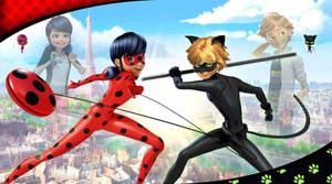 Adrien Marinette Miraculous Ladybug Wallpaper