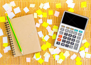 Advanced Scientific Calculator On Dark Background Wallpaper