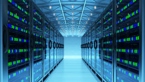 Advanced Technology In Modern Data Center Wallpaper