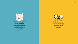 Adventure Time Finn And Jake Quotes Wallpaper