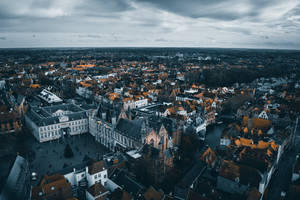 Aerial Bruges Belgium Wallpaper