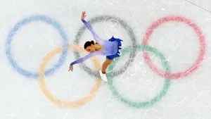 Aerial Night View Of A Vivid Winter Olympics Event Wallpaper