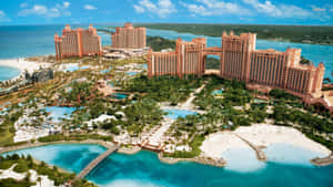 Aerial Shot Of Atlantis Resort Wallpaper