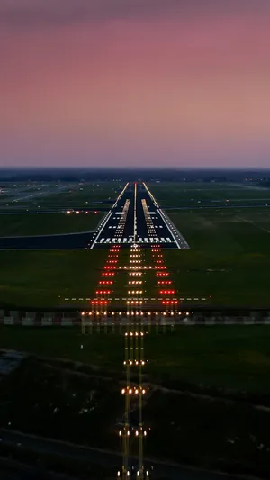 Aerial View Of The Runway Wallpaper