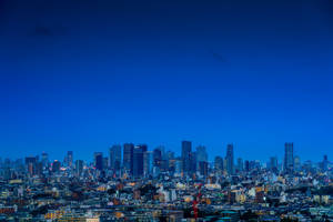 Aerial View Of Tokyo At Dusk Wallpaper